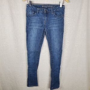 ♤ Blue Asphalt Low Rise Boot Cut Jeans Y2K Size 5 Short